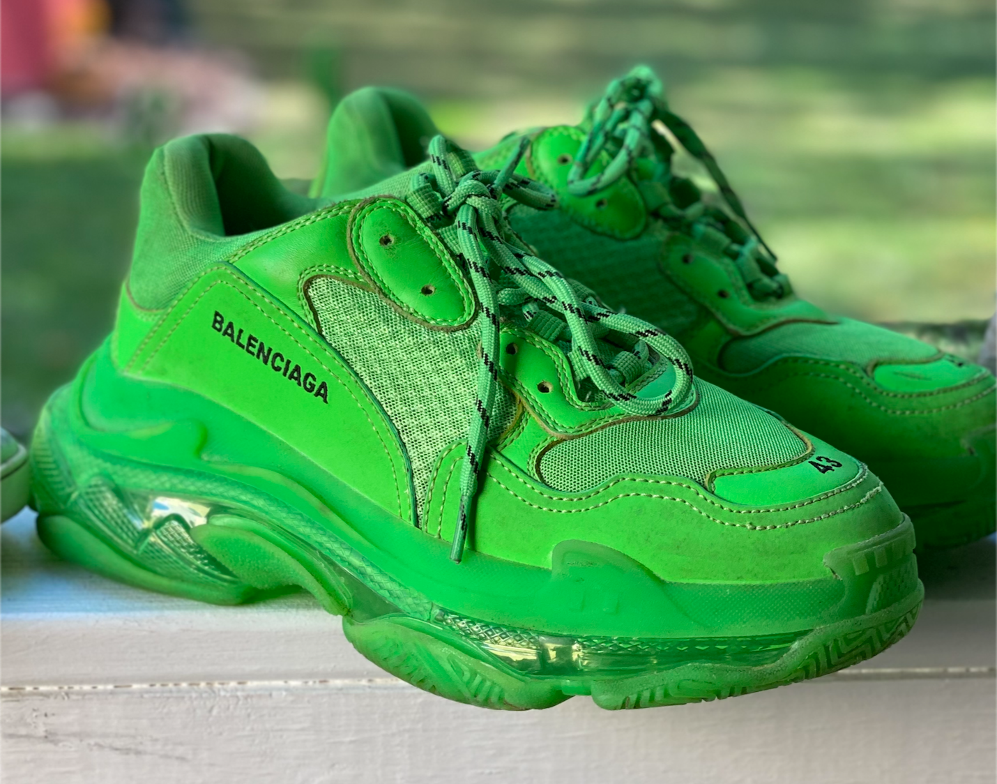 Balenciaga triple s green price hot sale